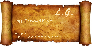 Lay Genovéva névjegykártya